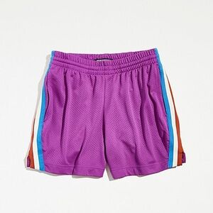 URBAN OUTFITTERS Women Teddy Mesh Rugby Short In Purple Athletic Short Size L